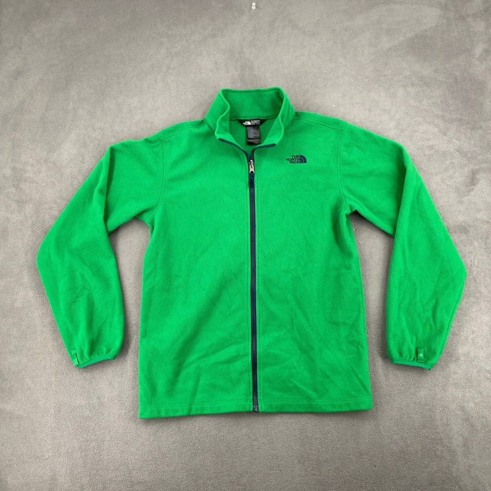 The North Face Boys XL 18/20 Green TKA 100 Glacier Full Zip Fleece Jacket